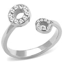 Wedding Ring Sets TK3025 Stainless Steel Ring with Top Grade Crystal