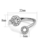 Wedding Ring Sets TK3025 Stainless Steel Ring with Top Grade Crystal