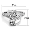 Silver Jewelry Rings Wedding Ring Sets TK3026 Stainless Steel Ring with Top Grade Crystal Alamode Fashion Jewelry Outlet