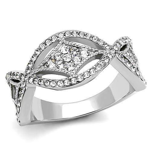 Wedding Ring Sets TK3027 Stainless Steel Ring with Top Grade Crystal