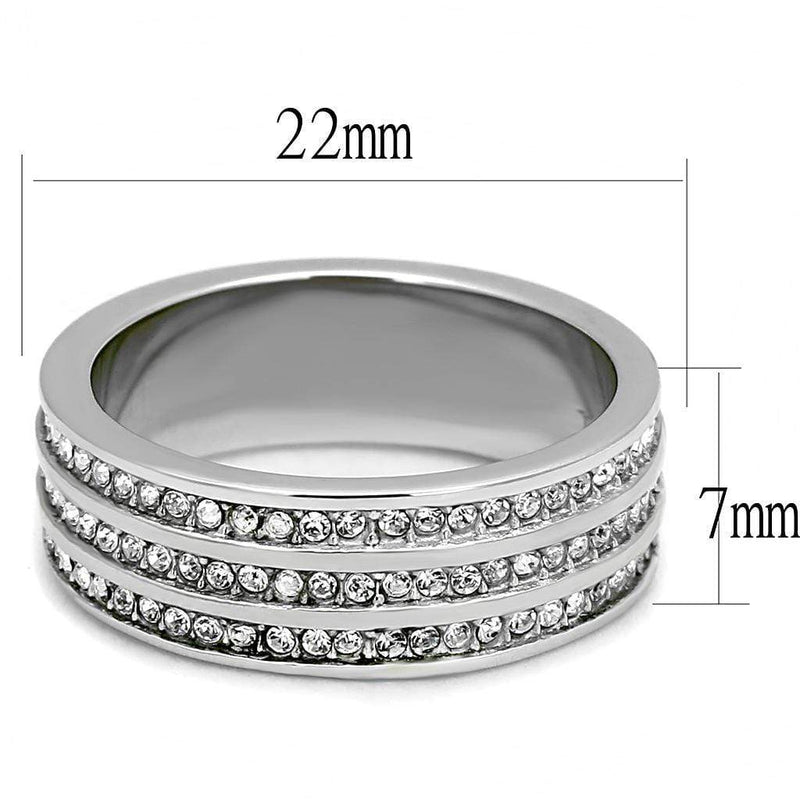 Wedding Ring Sets TK3028 Stainless Steel Ring with Top Grade Crystal