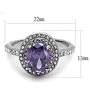 Silver Jewelry Rings Wedding Ring Sets TK3032 Stainless Steel Ring with AAA Grade CZ Alamode Fashion Jewelry Outlet