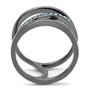 Wedding Ring Sets TK3038 Stainless Steel Ring with Top Grade Crystal