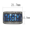 Wedding Ring Sets TK3058 Black - Stainless Steel Ring with Synthetic