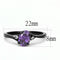 Silver Jewelry Rings Wedding Ring Sets TK3063 Black - Stainless Steel Ring with AAA Grade CZ Alamode Fashion Jewelry Outlet