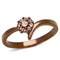 Wedding Rings For Women TK2612 Coffee light Stainless Steel Ring with Crystal