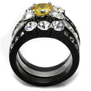 Wedding Rings For Women TK2615 Two-Tone Black - Stainless Steel Ring