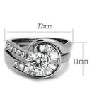 Silver Jewelry Rings Wedding Rings For Women TK2617 Stainless Steel Ring with AAA Grade CZ Alamode Fashion Jewelry Outlet