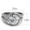 Silver Jewelry Rings Wedding Rings For Women TK2617 Stainless Steel Ring with AAA Grade CZ Alamode Fashion Jewelry Outlet