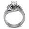 Silver Jewelry Rings Wedding Rings For Women TK2617 Stainless Steel Ring with AAA Grade CZ Alamode Fashion Jewelry Outlet