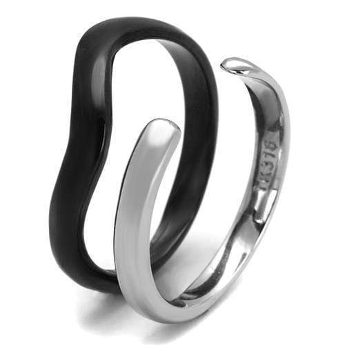 Wedding Rings For Women TK2618 Two-Tone Black - Stainless Steel Ring