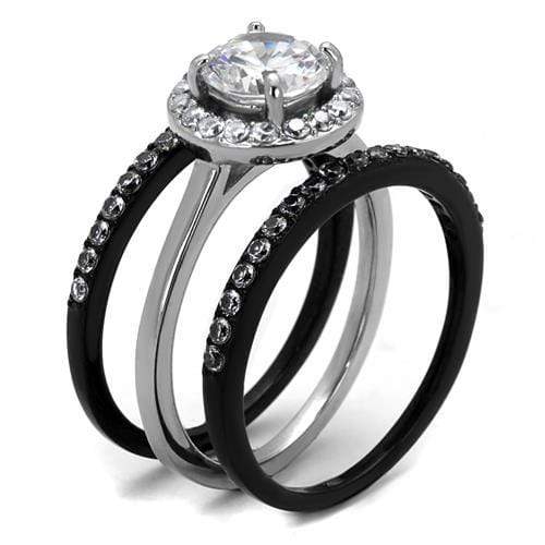 Wedding Rings For Women TK2620 Two-Tone Black - Stainless Steel Ring