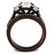 Silver Jewelry Rings Wedding Rings For Women TK2646 Dark Brown (coffee) Stainless Steel Ring Alamode Fashion Jewelry Outlet