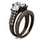 Wedding Rings For Women TK2646 Dark Brown (coffee) Stainless Steel Ring