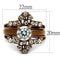 Wedding Rings For Women TK2647 Coffee light Stainless Steel Ring with CZ