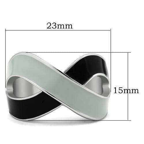 Wedding Rings For Women TK265 Rhodium Stainless Steel Ring with Epoxy