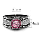 Wedding Rings For Women TK2651 Two-Tone Black - Stainless Steel Ring