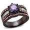 Wedding Rings For Women TK2652 Dark Brown (coffee) Stainless Steel Ring