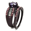 Wedding Rings For Women TK2652 Dark Brown (coffee) Stainless Steel Ring