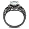 Silver Jewelry Rings Wedding Rings For Women TK2655 Light Black Stainless Steel Ring with CZ Alamode Fashion Jewelry Outlet