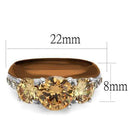 Wedding Rings For Women TK2656 Two Tone Light Brown Stainless Steel Ring