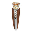 Wedding Rings For Women TK2656 Two Tone Light Brown Stainless Steel Ring