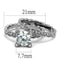 Wedding Rings For Women TK2659 Stainless Steel Ring with AAA Grade CZ