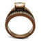 Wedding Rings For Women TK2670 Coffee light Stainless Steel Ring with CZ