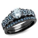 Wedding Rings For Women TK2671 Light Black Stainless Steel Ring with CZ