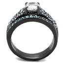 Wedding Rings For Women TK2671 Light Black Stainless Steel Ring with CZ