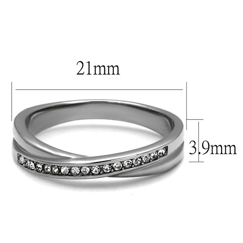 Silver Jewelry Rings Wedding Rings For Women TK2684 Stainless Steel Ring with Top Grade Crystal Alamode Fashion Jewelry Outlet