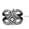 Wedding Rings TK3690 Light Black  (Gun) Stainless Steel Ring with CZ