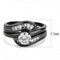 Wedding Rings TK3693 Black - Stainless Steel Ring with AAA Grade CZ