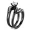 Wedding Rings TK3693 Black - Stainless Steel Ring with AAA Grade CZ