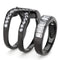 Wedding Rings TK3694 Black - Stainless Steel Ring with AAA Grade CZ