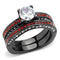 Silver Jewelry Rings Wedding Rings TK3695 Black - Stainless Steel Ring with AAA Grade CZ Alamode Fashion Jewelry Outlet