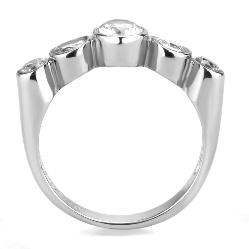 Wedding Rings TK3697 Stainless Steel Ring with AAA Grade CZ