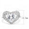 Silver Jewelry Rings Wedding Rings TK3698 Stainless Steel Ring with AAA Grade CZ Alamode Fashion Jewelry Outlet