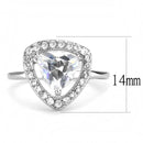 Wedding Rings TK3699 Stainless Steel Ring with AAA Grade CZ