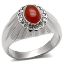 Silver Jewelry Rings Wedding Rings TK372 Stainless Steel Ring with Semi-Precious in Siam Alamode Fashion Jewelry Outlet