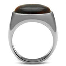 Wedding Rings TK378 Stainless Steel Ring with Semi-Precious in Topaz