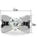 Silver Jewelry Rings Wedding Rings TK390 Stainless Steel Ring with AAA Grade CZ Alamode Fashion Jewelry Outlet