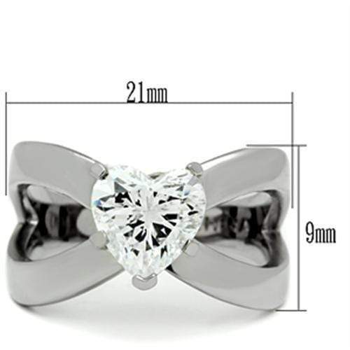 Silver Jewelry Rings Wedding Rings TK390 Stainless Steel Ring with AAA Grade CZ Alamode Fashion Jewelry Outlet