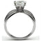 Wedding Rings TK390 Stainless Steel Ring with AAA Grade CZ