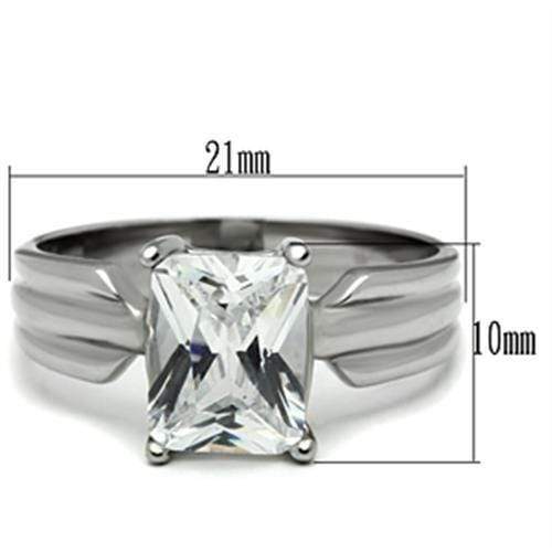 Wedding Rings TK391 Stainless Steel Ring with AAA Grade CZ