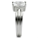 Silver Jewelry Rings Wedding Rings TK391 Stainless Steel Ring with AAA Grade CZ Alamode Fashion Jewelry Outlet