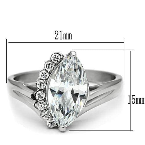 Wedding Rings TK475 Stainless Steel Ring with AAA Grade CZ