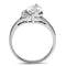 Silver Jewelry Rings Wedding Rings TK475 Stainless Steel Ring with AAA Grade CZ Alamode Fashion Jewelry Outlet