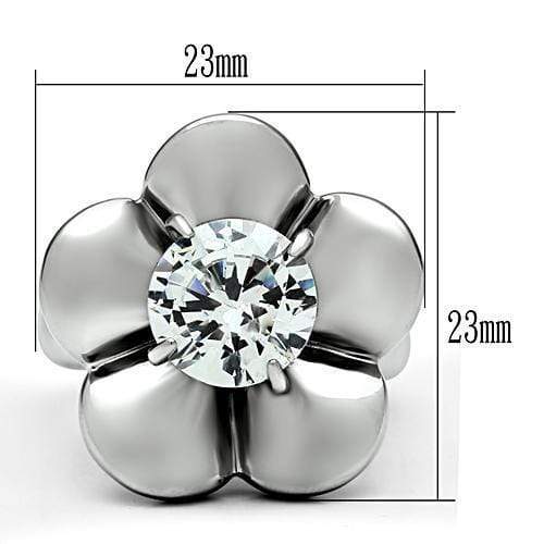 Wedding Rings TK477 Stainless Steel Ring with AAA Grade CZ