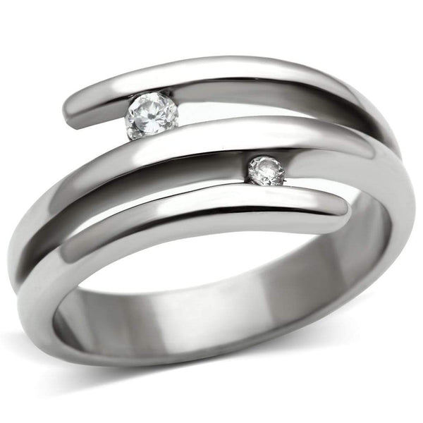 Wedding Rings TK478 Stainless Steel Ring with AAA Grade CZ